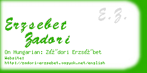 erzsebet zadori business card